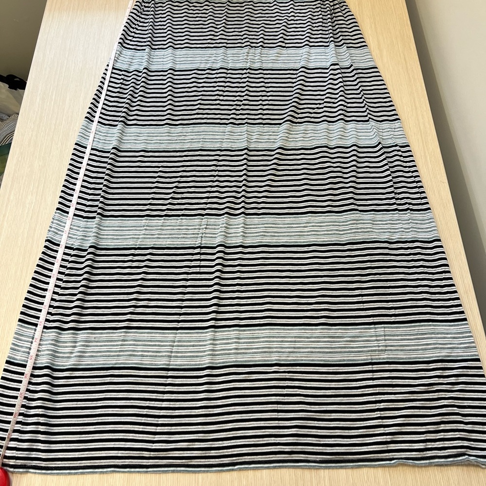 Max Studio Striped Maxi Skirt green black white gray stripe Size Large